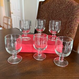 Set of 6 La Rochere France Dragonfly (Libellule) 5”H Stemmed Wine Glasses